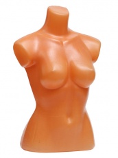 Торс женский пластик, коричневый Карамель