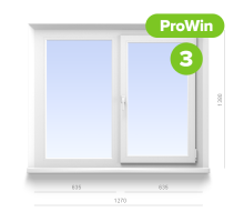 Пластиковое окно Exprof ProWin 3-х камерное, фурнитура Vorne